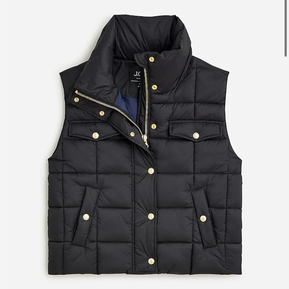 J.Crew Cropped Puffer Vest with PrimaLoft